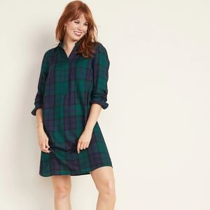 NWT Plaid Shirt Dress